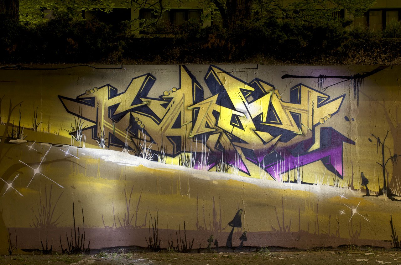 Graffiti Wall in Marl - Photo by Jupiter - Night-Pieces, NightShots, NightVisions (2014)