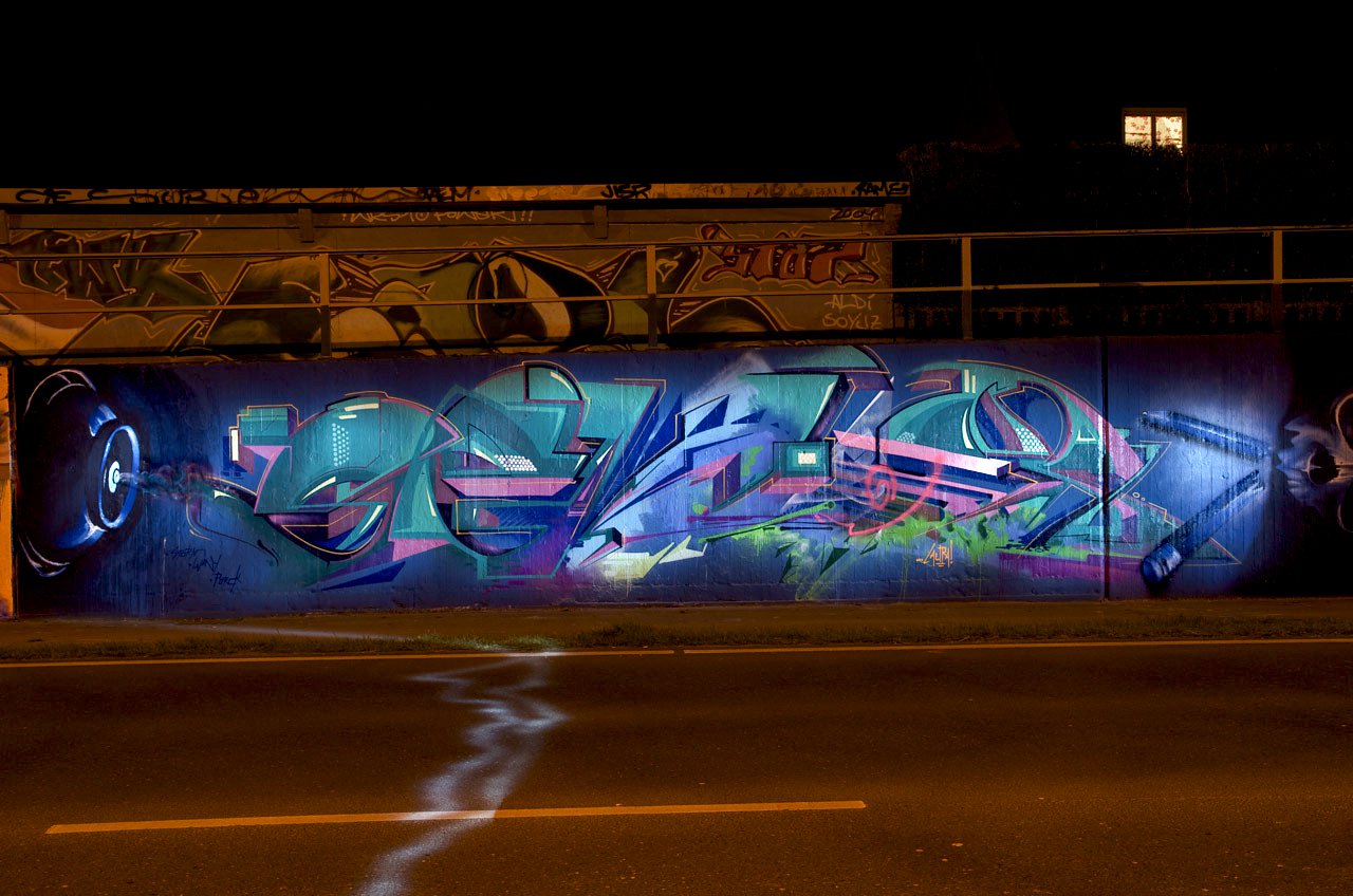 Graffiti Wall in Monheim am Rhein - Photo by Jupiter - Semor, Deadly, Habits (2014)