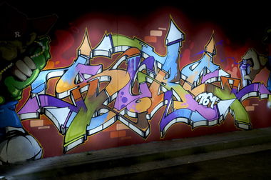 Graffiti Wall in Leverkusen - Photo by Jupiter - Sure761, Hall-of-Fame, HallWorks (2014)