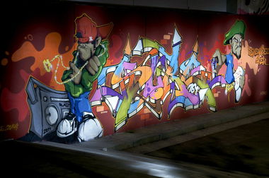 Graffiti Wall in Leverkusen - Photo by Jupiter - Sure761, ZSone, Character (2014)