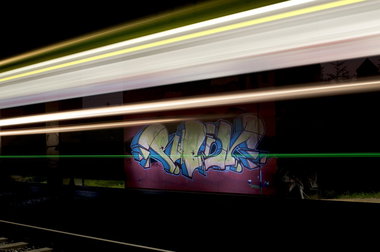 Graffiti Bombing in Köln - Photo by Jupiter - Rubin, LightVisions, BridgeWorks