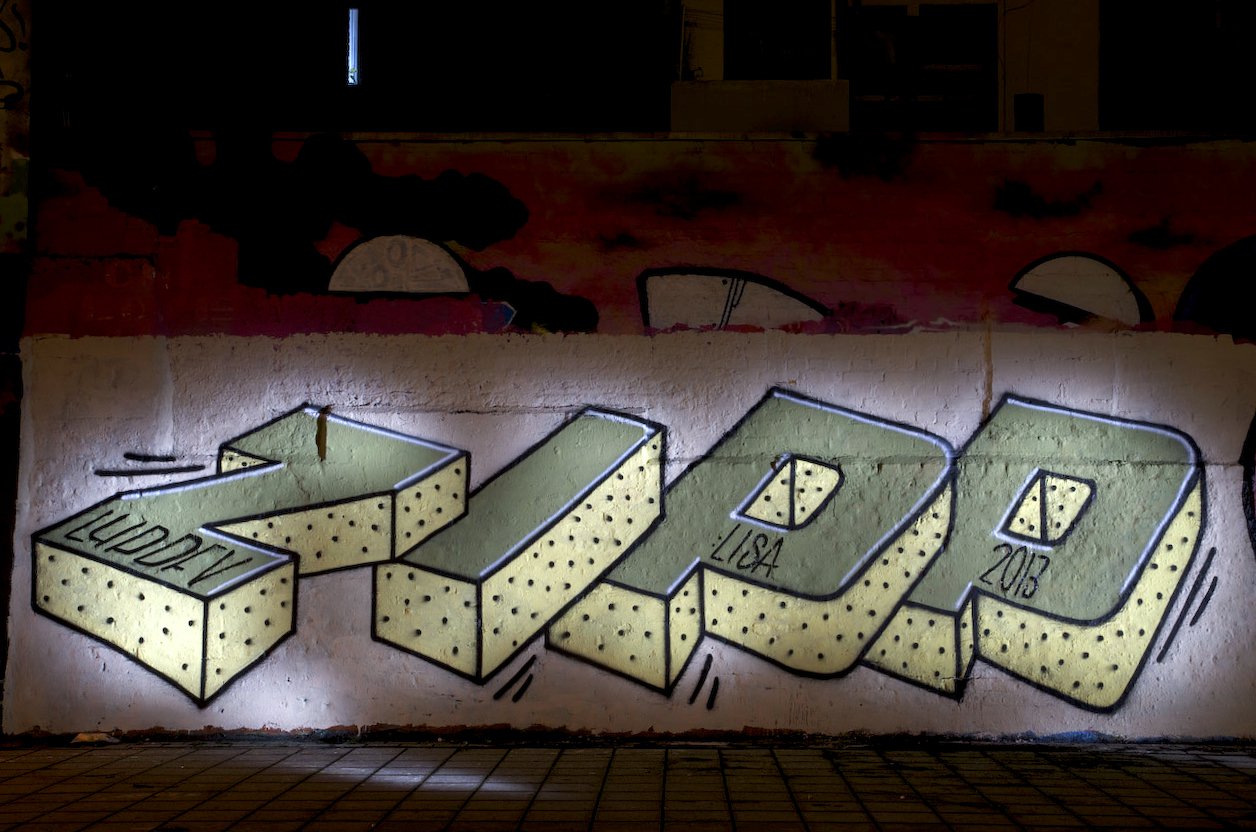 Graffiti Wall in Köln - Photo by Jupiter - Zipp, DFV, LYP (2014)