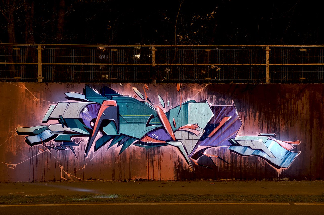 Graffiti Wall in Monheim am Rhein - Photo by Jupiter - Magic, Hall-of-Fame, HallWorks (2014)