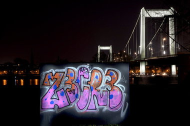 Graffiti Bombing in Köln - Photo by Jupiter - Zecre, BridgeWorks, Cologne (2014)