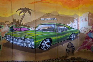 Graffiti Wall in Wuppertal - Photo by Jupiter - ZSone, Car, Vehicle (2014)