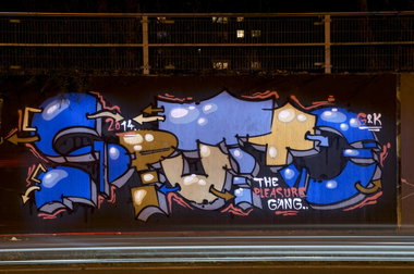 Graffiti Wall in Monheim am Rhein - Photo by Jupiter - Sputto, PleasureGang, PLSR (2014)