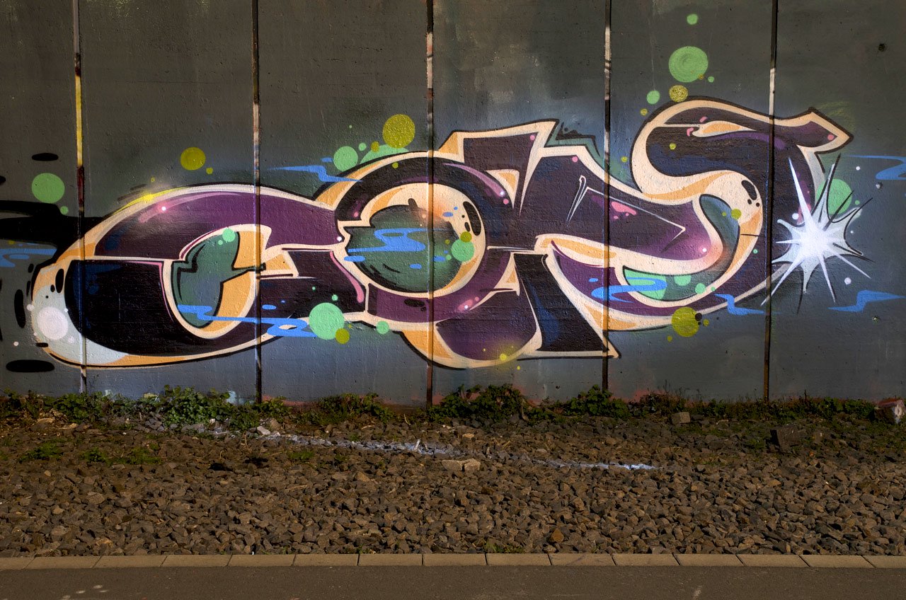 Graffiti Wall in Wuppertal - Photo by Jupiter - Cops, Hall-of-Fame, DHS (2014)