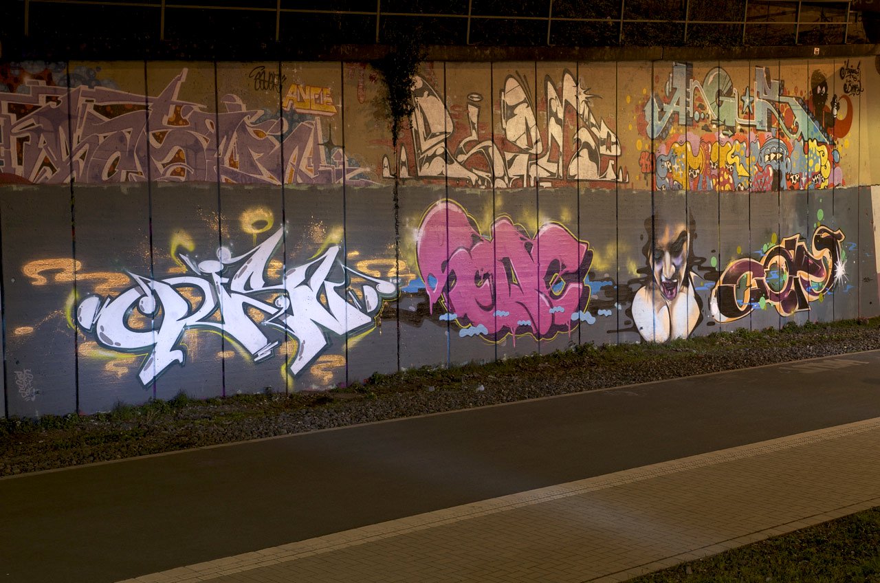 Graffiti Wall in Wuppertal - Photo by Jupiter - Cops, Soak, Risn (2014)