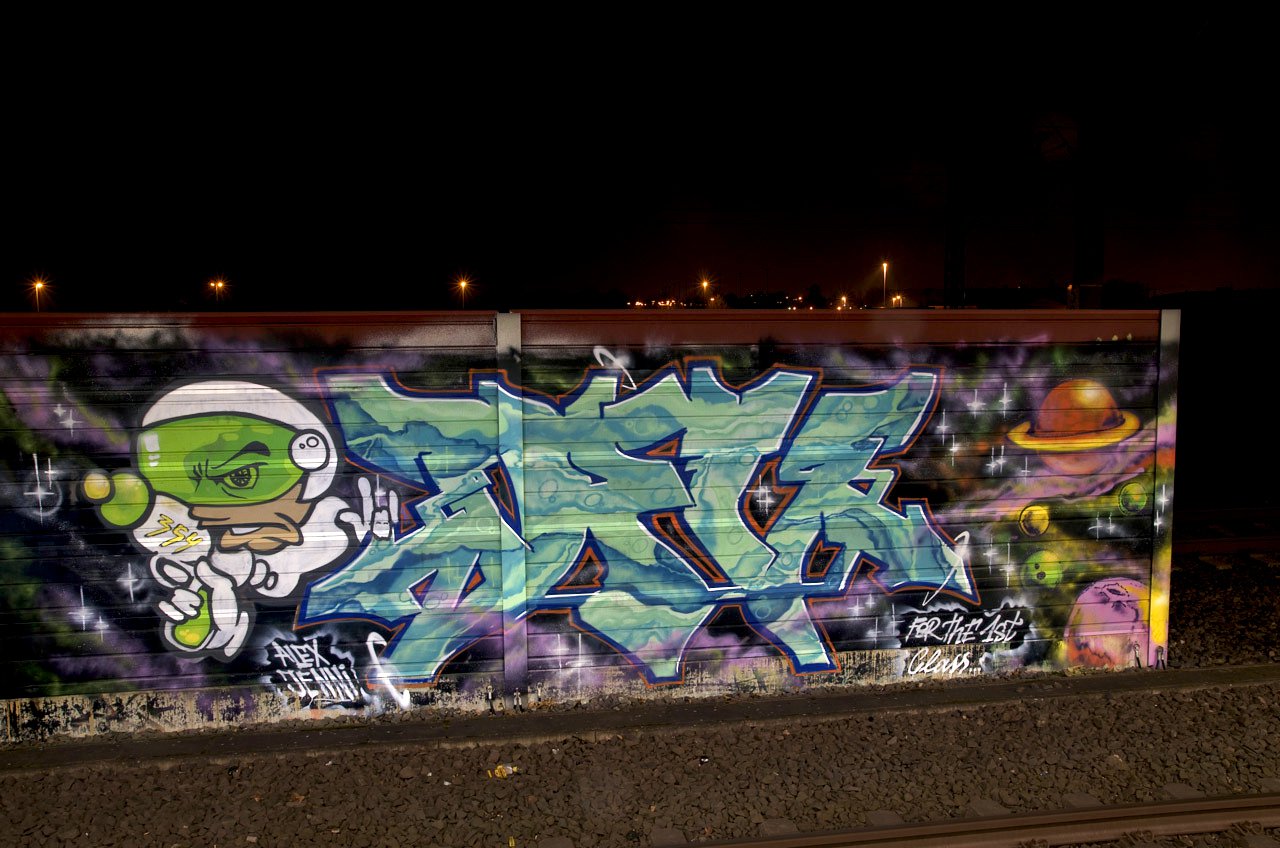 Graffiti Bombing in Köln - Photo by Jupiter - DFV, Character, 354