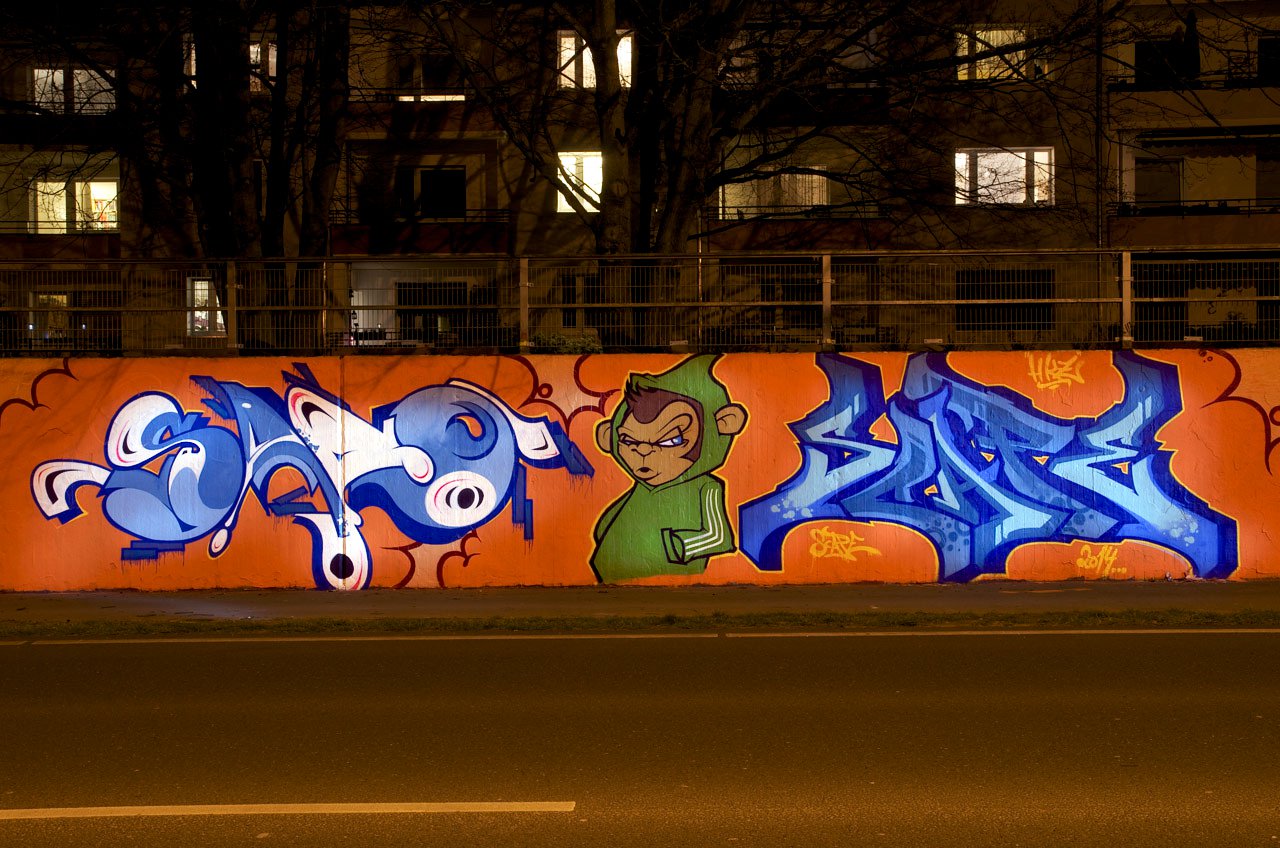 Graffiti Wall in Monheim am Rhein - Photo by Jupiter - Scape, Hall-of-Fame, HallWorks (2014)