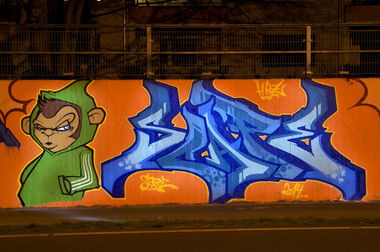 Graffiti Wall in Monheim am Rhein - Photo by Jupiter - Scape, Character, Hall-of-Fame (2014)
