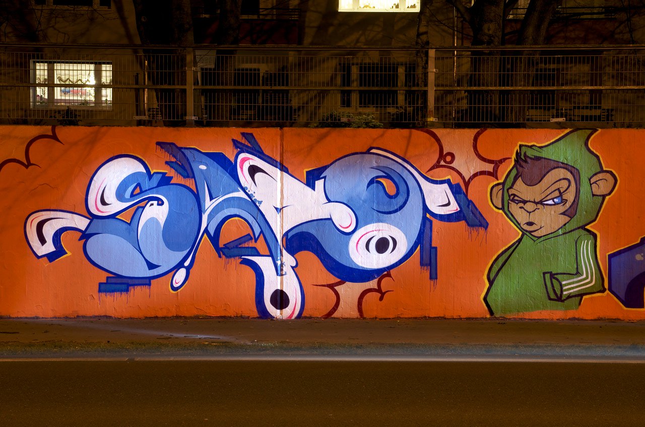 Graffiti Wall in Monheim am Rhein - Photo by Jupiter - Artist, Unknown, Hall-of-Fame (2014)