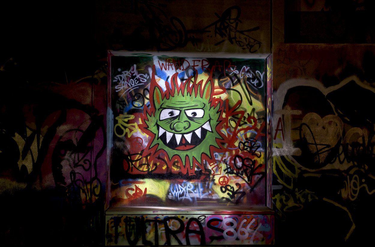 Graffiti Wall in Leverkusen - Photo by Jupiter - Character, Hall-of-Fame, HallWorks (2014)