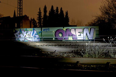 Graffiti Bombing in Köln - Photo by Jupiter - Omen, DFV, 354