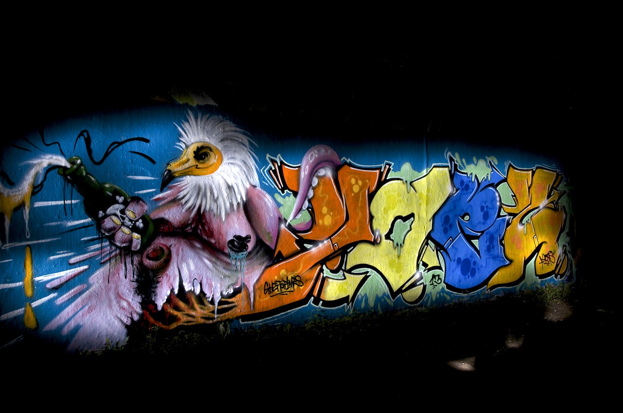 Graffiti Wall in Köln - Photo by Jupiter - Yoez, GhettoPimps, HallB (2013)