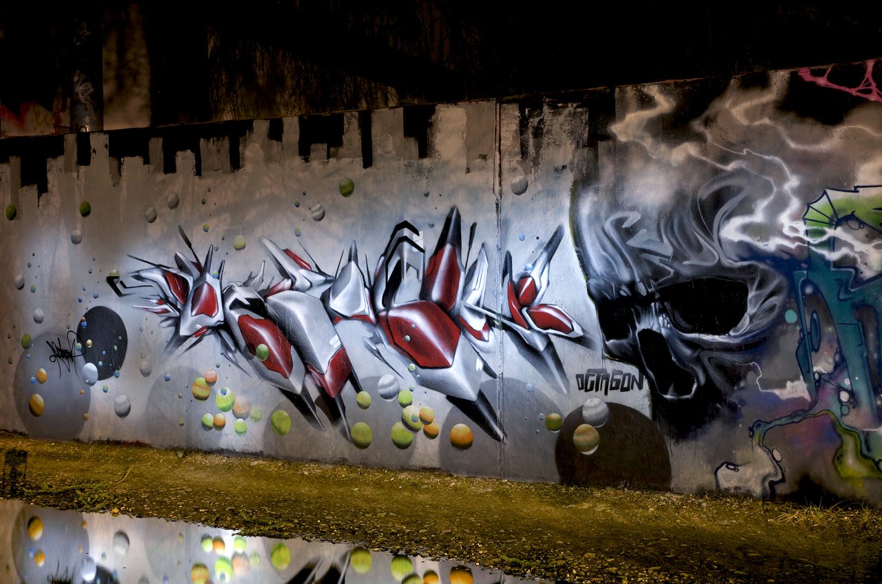 Graffiti Wall in Köln - Photo by Jupiter - Octagon, Character, HallB (2014)