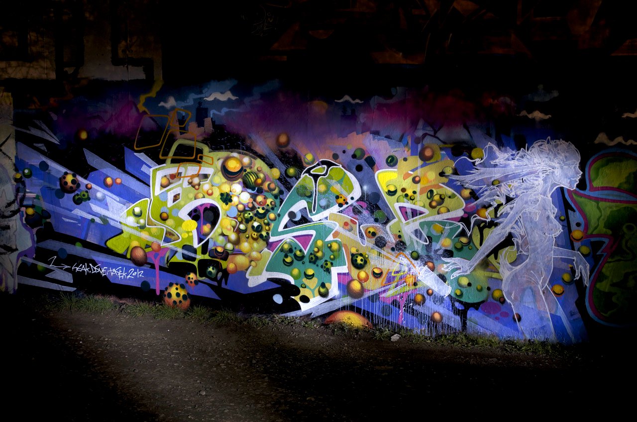 Graffiti Wall in Köln - Photo by Jupiter - Dsue, Seak, Code (2012)