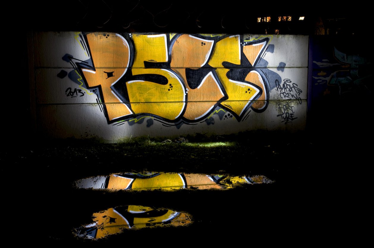 Graffiti Wall in Kleve - Photo by Jupiter - PSC, PimpSons, Reflections (2013)