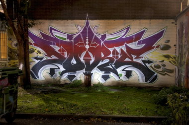Graffiti Wall in Wiesbaden - Photo by Jupiter - Artist, Unknown, Hall-of-Fame (2013)