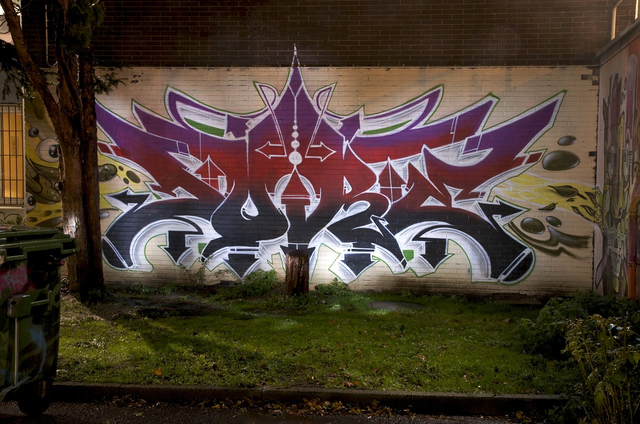 Graffiti Wall in Wiesbaden - Photo by Jupiter - Artist, Unknown, Hall-of-Fame (2013)