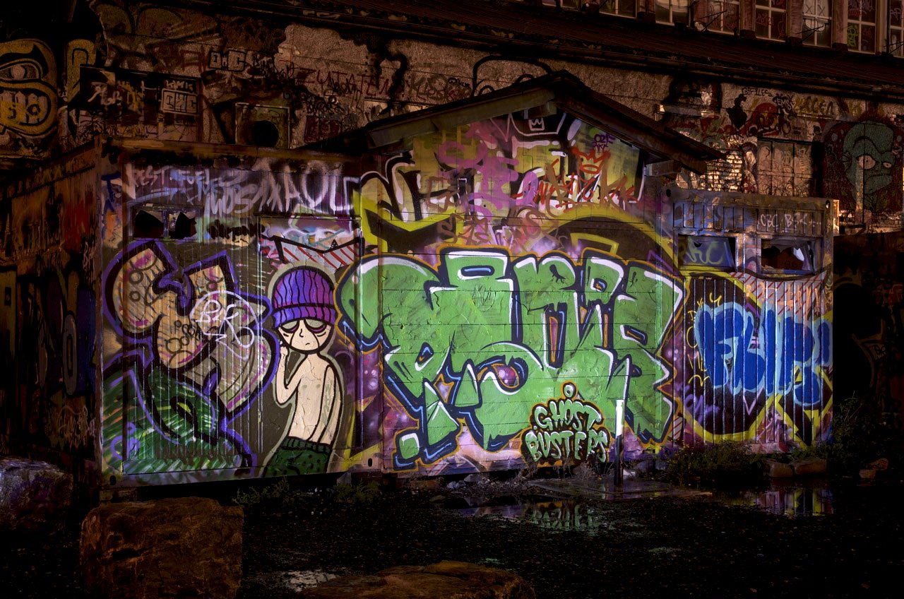 Graffiti Wall in Wiesbaden - Photo by Jupiter - Ghost, Busters, Character (2013)