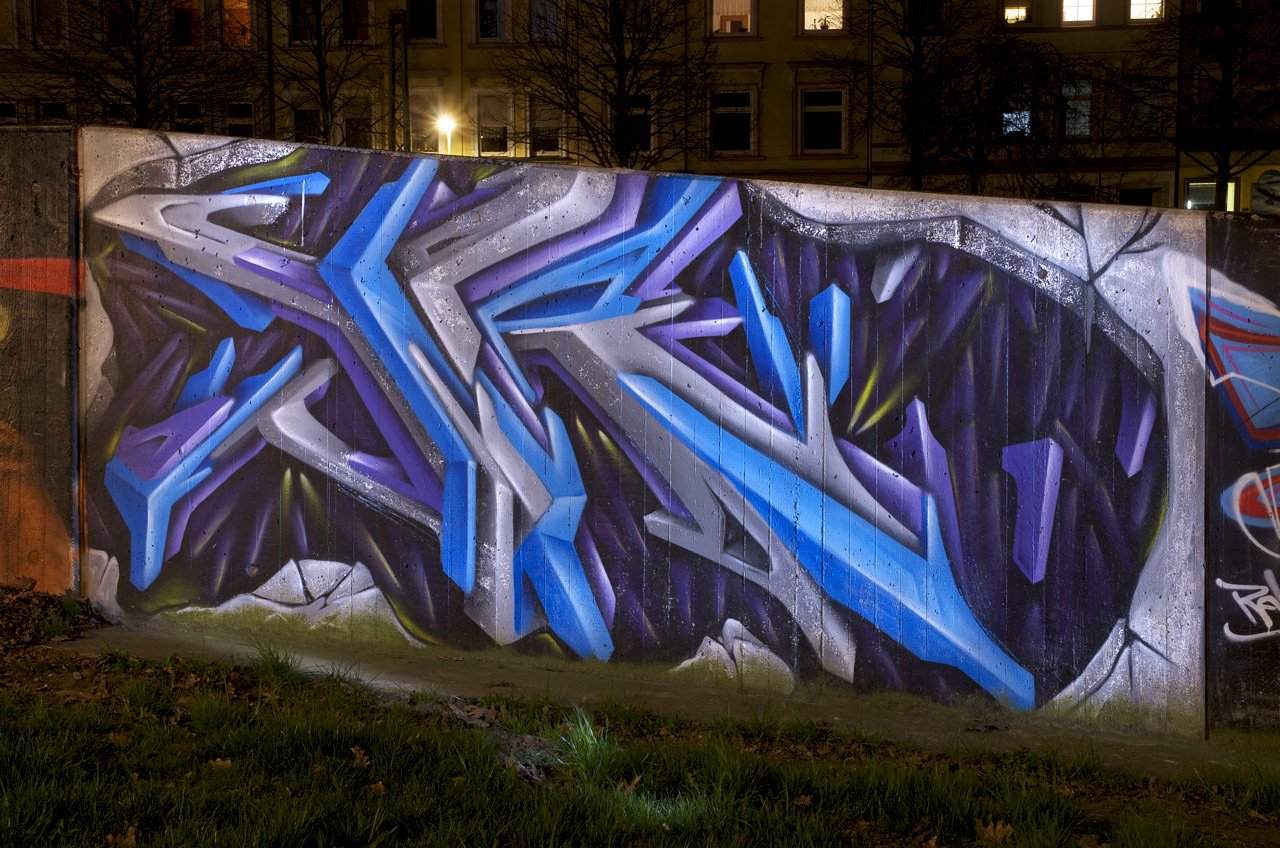 Graffiti Wall in Dortmund - Photo by Jupiter - Artist, Unknown, DOArea (2013)