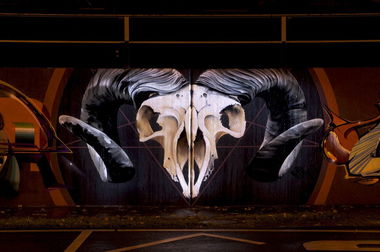 Graffiti Wall in Monheim am Rhein - Photo by Jupiter - Norm, Character, Cops-DHSession (2014)