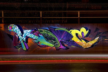 Graffiti Wall in Monheim am Rhein - Photo by Jupiter - More, Cops-DHSession, Hall-of-Fame (2014)