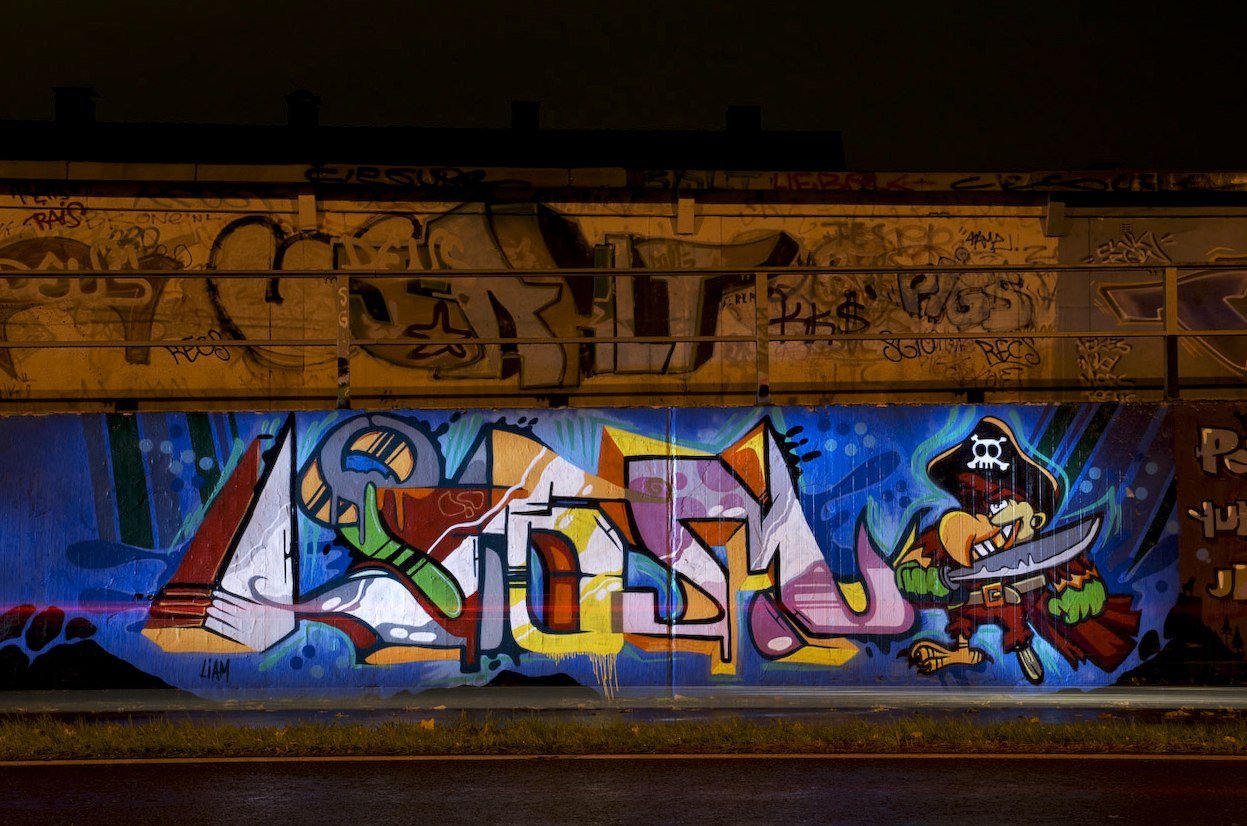 Graffiti Wall in Monheim am Rhein - Photo by Jupiter - Liam, Rats, Hall-of-Fame (2014)