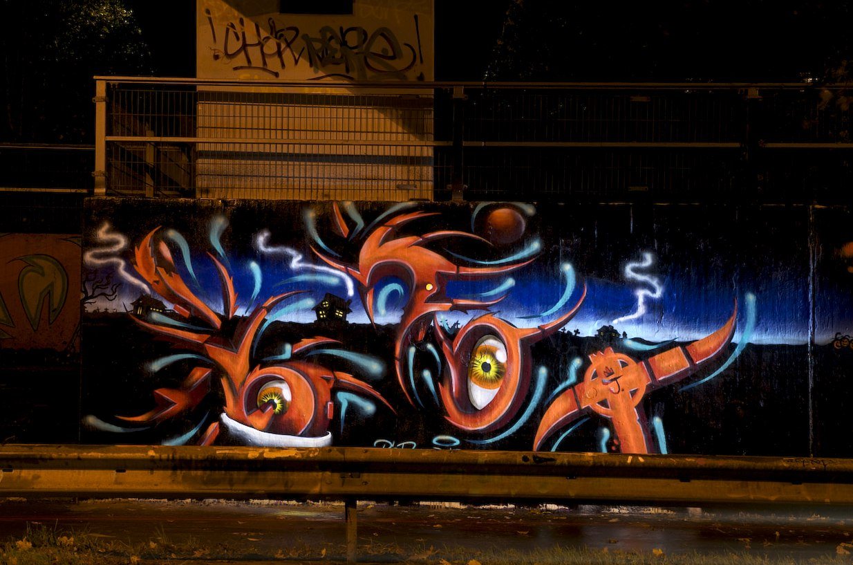 Graffiti Wall in Monheim am Rhein - Photo by Jupiter - ZDW, Hall-of-Fame, Biot (2014)