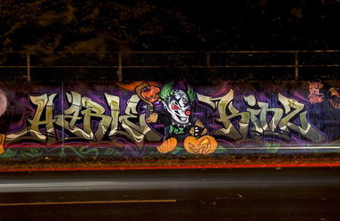 Graffiti Wall in Monheim am Rhein - Photo by Jupiter - Harlekinz, Character, Hall-of-Fame (2014)