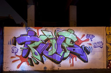 Graffiti Wall in Koblenz - Photo by Jupiter - Reos, BridgeWorks, ConArea (2014)