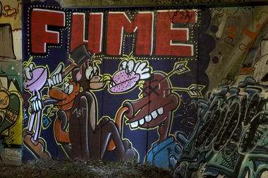 Graffiti Wall in Wuppertal - Photo by Jupiter - Fume, Character, JPTR (2014)