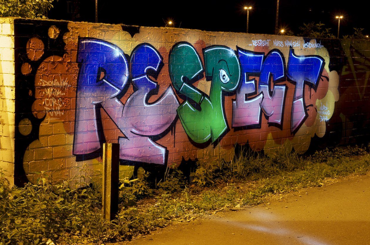 Graffiti Wall in Köln - Photo by Jupiter - Messages, Respect, Cologne (2014)