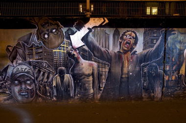 Graffiti Wall in Monheim am Rhein - Photo by Jupiter - Diel, TPM, KayC (2013)