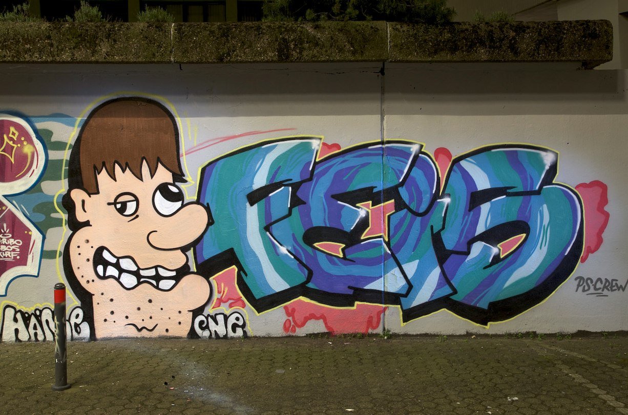 Graffiti Wall in Marl - Photo by Jupiter - Feis, Character, JPTR (2014)
