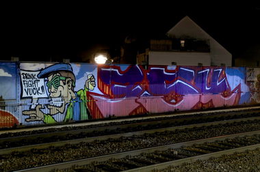 Graffiti Bombing in Köln - Photo by Jupiter - 354, DFV, Character (2013)