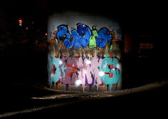Graffiti Wall in Essen - Photo by Jupiter - Radio, Dems, Column (2011)