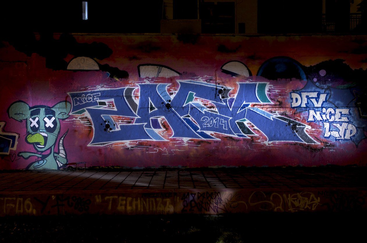 Graffiti Wall in Köln - Photo by Jupiter - Zack, Character, DFV (2014)