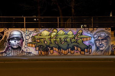 Graffiti Wall in Monheim am Rhein - Photo by Jupiter - Diel, Character, TPM (2014)