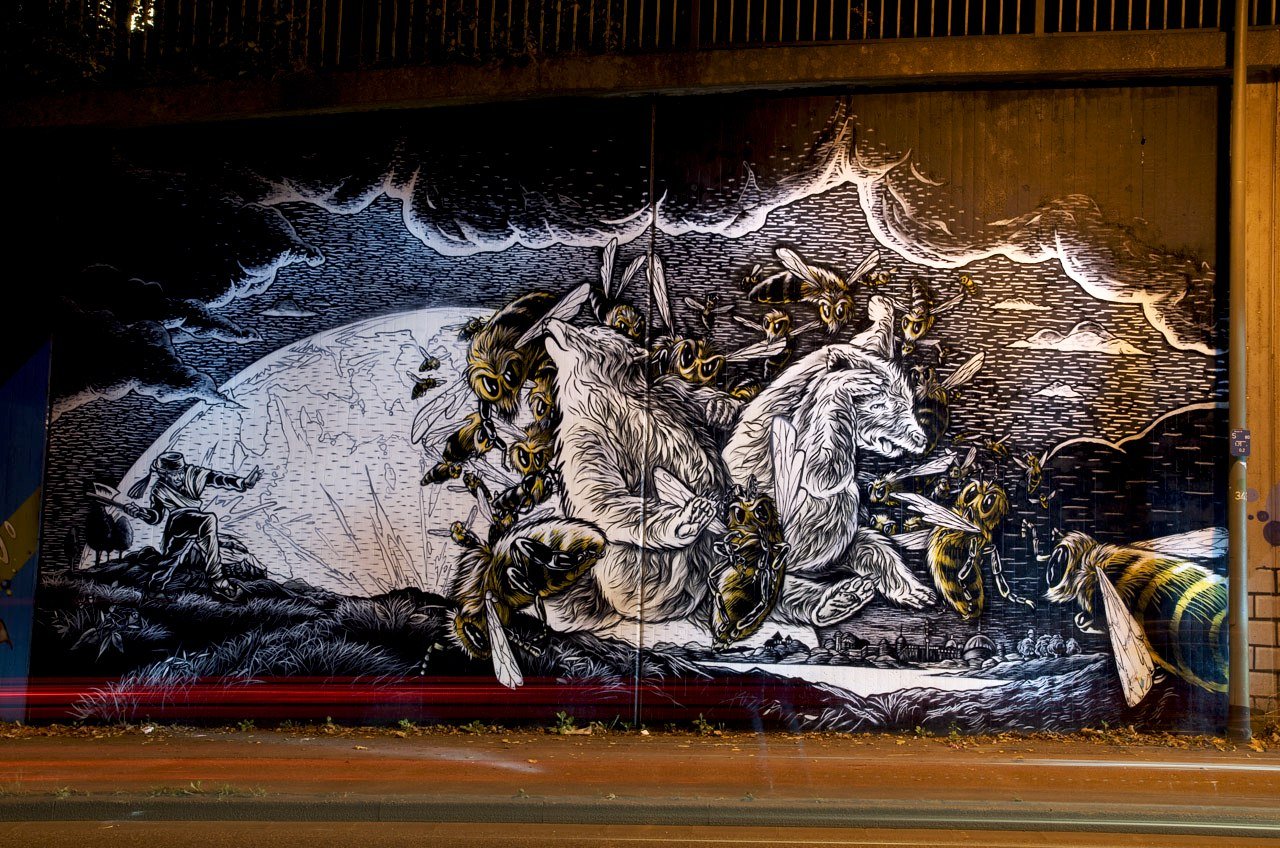 Graffiti Wall in Essen - Photo by Jupiter - Birne, Gephart, Character (2014)