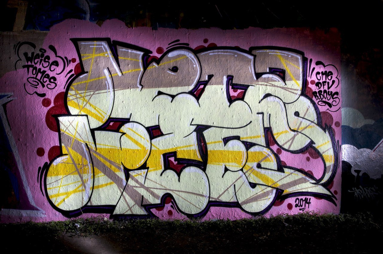 Graffiti Wall in Köln - Photo by Jupiter - Netz, Nice, Tomes (2014)