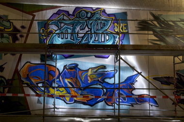 Graffiti Wall in Rhein-Sieg-Kreis - Photo by Jupiter - JB, SKE, BridgeWorks (2014)