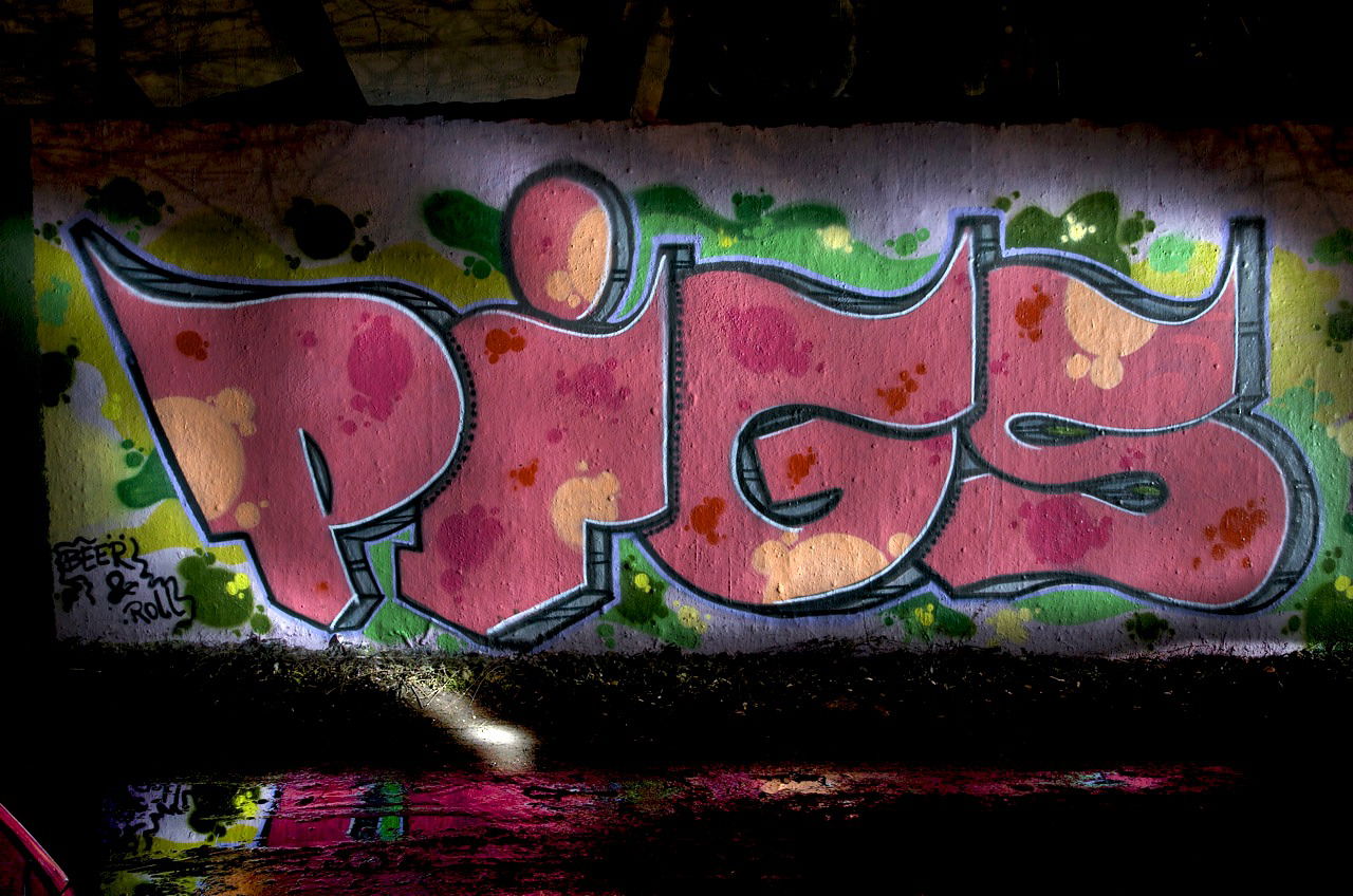 Graffiti Wall in Köln - Photo by Jupiter - Pigs, Reflections, DoubleVision (2014)