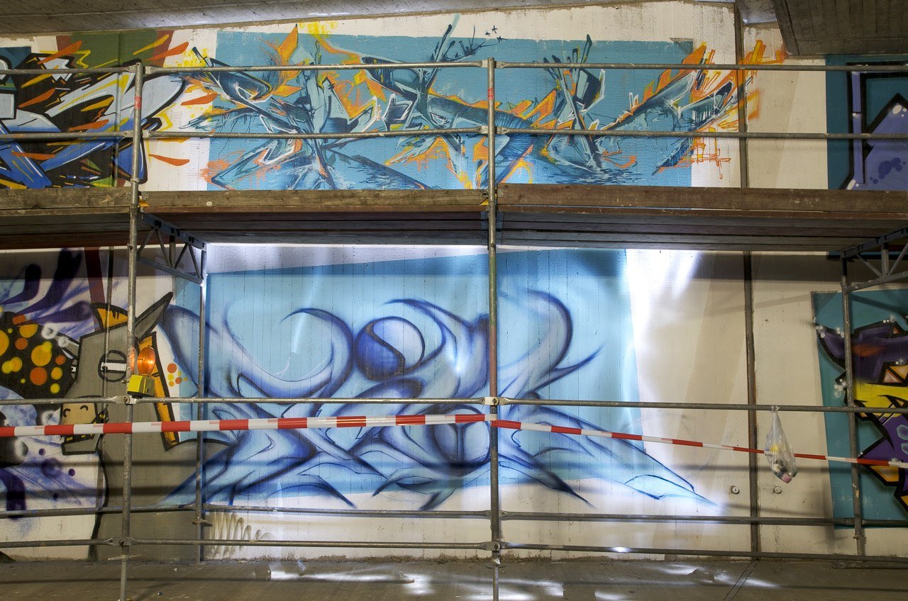 Graffiti Wall in Hennef (Sieg) - Photo by Jupiter - BridgeWorks, Hennef, Hnf-Area (2014)