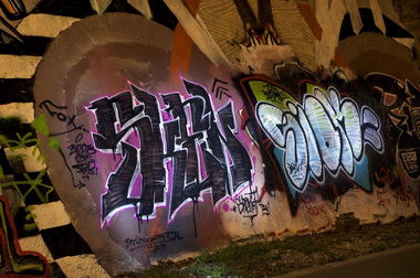 Graffiti Wall in Wuppertal - Photo by Jupiter - Skenar73, Siam, JPTR (2014)