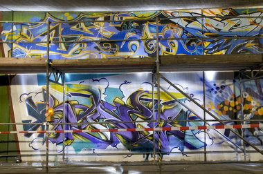 Graffiti Wall in Hennef (Sieg) - Photo by Jupiter - BridgeWorks, Hennef, Hnf-Area (2014)