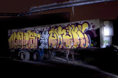 Graffiti Bombing in Köln - Photo by Jupiter - Against, Behave, INF (2011)