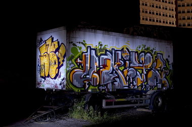 Graffiti Bombing in Köln - Photo by Jupiter - Unite, INF, Beyond-Justice (2011)