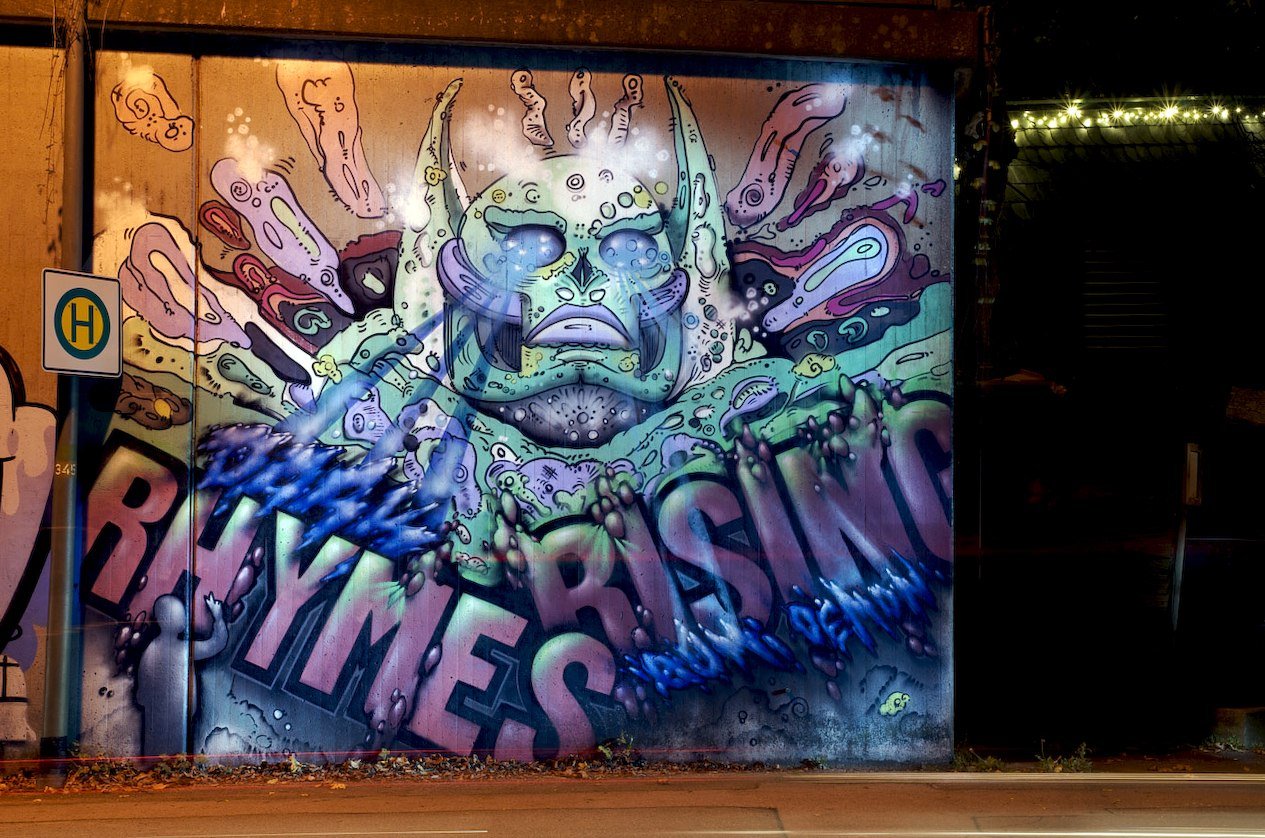 Graffiti Wall in Essen - Photo by Jupiter - Qumi, Demon, Character (2014)